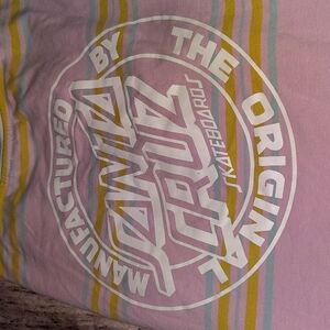 Santa Cruz Skateboards Pink Striped Kids Shirt